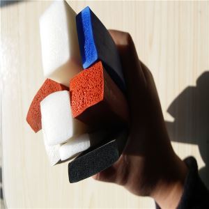 Cabo de borracha de esponja de espuma de silicone de forma quadrada redonda de baixa densidade macia